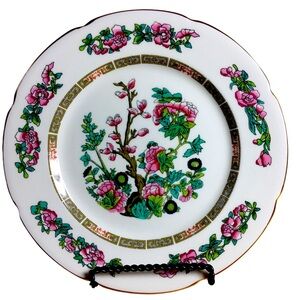 Vintage Luncheon Plate G F Bassett Co England "Indian Tree" Pattern